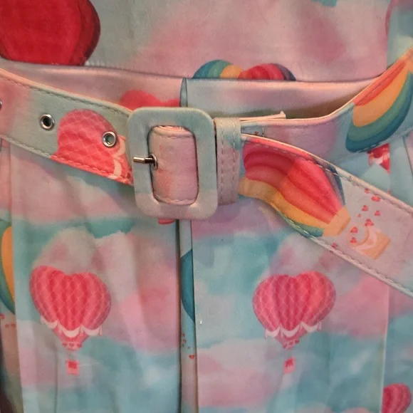 NWT Voodoo Vixen Novelty Print Hot Air Balloon Retro Rockabilly Dress XL - Picture 3 of 10